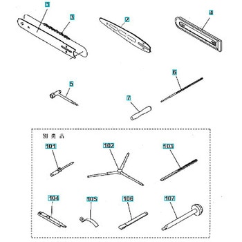 ゼノア エンジンチェーンソー G3401 部品 アクセサリー ゼノア
