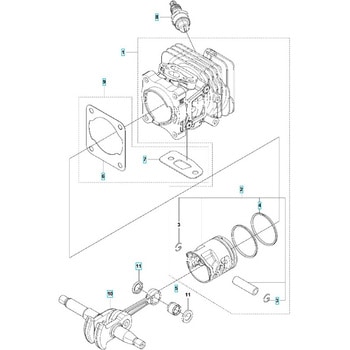 ゼノア エンジンチェーンソー GZ2700T 部品 シリンダー - ゼノア