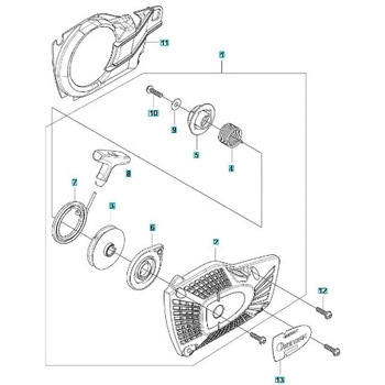 ゼノア エンジンチェーンソー GZ2700T 部品 スターター ゼノア