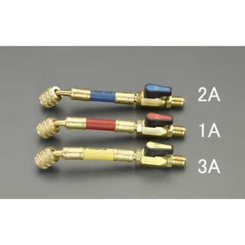 15cm/赤 (R410A)ボールバルブ付チャージホース エスコ