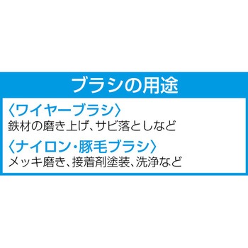 31x50mm/185mm/ハンドブラシ(ナイロン製) - エスコ