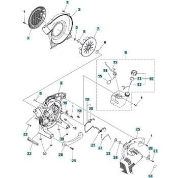 ゼノア エンジンブロワー HBZ260 部品 BLOWER HOUSING ゼノア