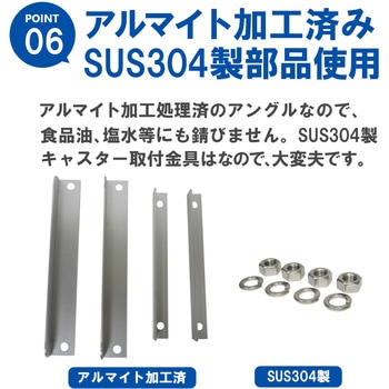 ごくかる360 (扁平缶20L用スタンド台車 ナイロ車輪4輪自在S2ケ付) エムあい