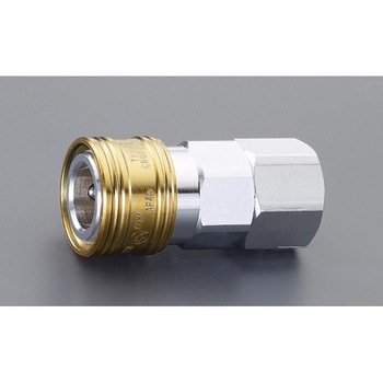 Rc 3/8" 雌ねじカップリング(エアホース用/ブルー) エスコ
