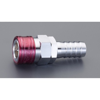 15.0mm ステム型カップリング(エアホース用/レッド) エスコ