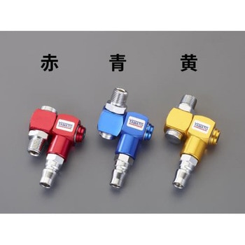 R 1/4" 雄ねじプラグ(スイベル式/レッド) エスコ