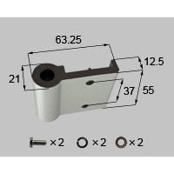 75角門柱用・直付調整ヒンジ(上)H：10・12用 ヒジツボ 新日軽(LIXIL)