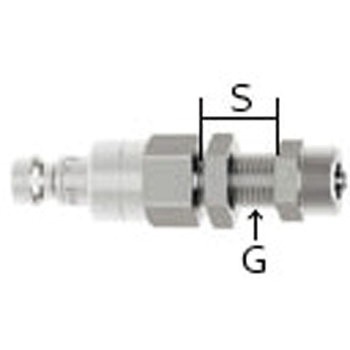 4x6mm ウレタンホース用プラグ(隔壁/ステンレス製) エスコ
