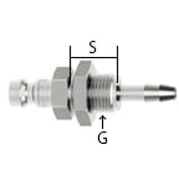 5mm  ウレタンホース用プラグ(隔壁/ステンレス製) エスコ