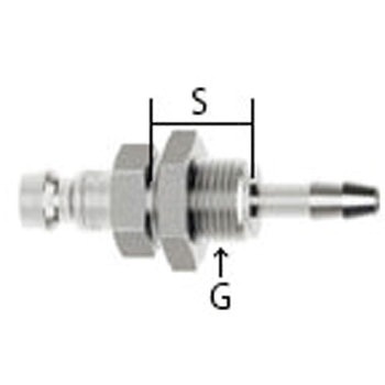 8mm  ウレタンホース用プラグ(隔壁/ステンレス製) エスコ