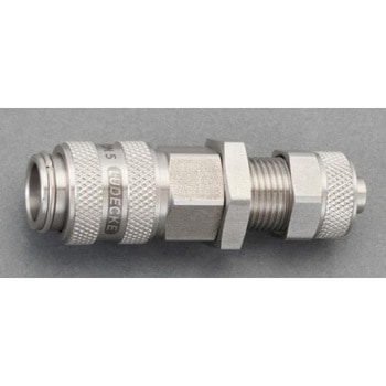 6x8mm ウレタンホースカップリング(隔壁/ステンレス製) エスコ