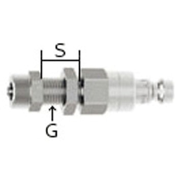 6x8mm ウレタンホースカップリング(隔壁/ステンレス製) エスコ