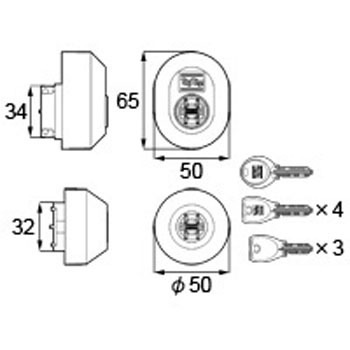 DNシリンダーセット(高防犯仕様) TOSTEM(LIXIL)