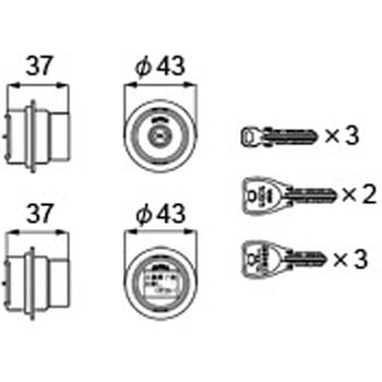 DNシリンダー(S型ハンドルエントリー用) TOSTEM(LIXIL)