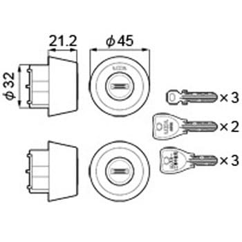 DNシリンダーC．C．23．5(キー付きリモコンキー用) トステム(LIXIL)