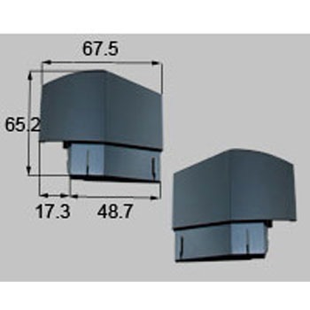 カーポート 前枠キャップセット(R・L) 新日軽(LIXIL)