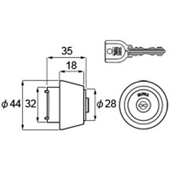 シリンダーセット 1ロック取替用(MIWA URシリンダー)DCAZ203 トステム(LIXIL)