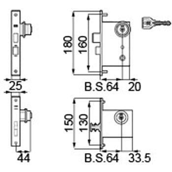 シリンダーセット 2ロック取替用(MIWA URシリンダー)DCZZ0030 トステム(LIXIL)