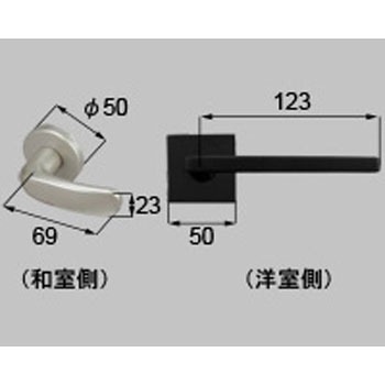 スクエアL(和室側SN色)把手セット(右) TOSTEM(LIXIL)