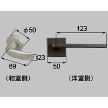スクエアL(和室側SN色)把手セット(右) TOSTEM(LIXIL)