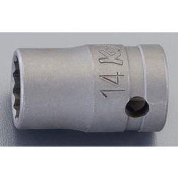 1/2"DRx14mm ソケット(動力工具用) - エスコ