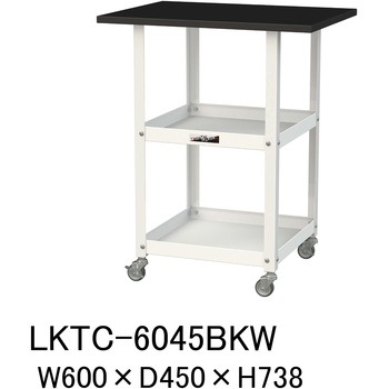 実験用/軽量作業用/キャスター付き_天板付きラボワゴン_高耐薬品ケミテクト天板_ワークテーブルLABシリーズ 山金工業