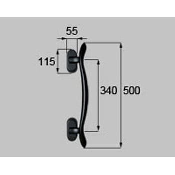 プッシュプルハンドル6型 室外側グリップ 新日軽(LIXIL)