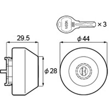 交換用シリンダーセット1ロック Z-5101-DVAE トステム(LIXIL)