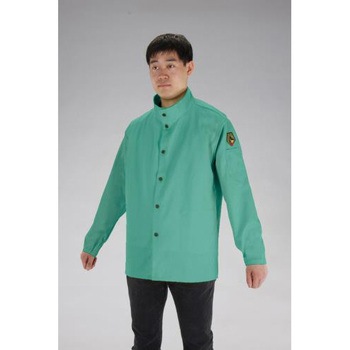 [M] 難燃ジャケット(グリーン) - エスコ