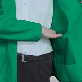 [M] 難燃ジャケット(グリーン) - エスコ