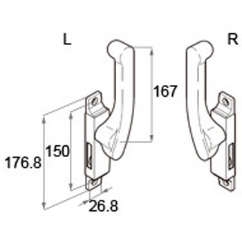 後付けアシスト把手デュオ用2枚建 TOSTEM(LIXIL)