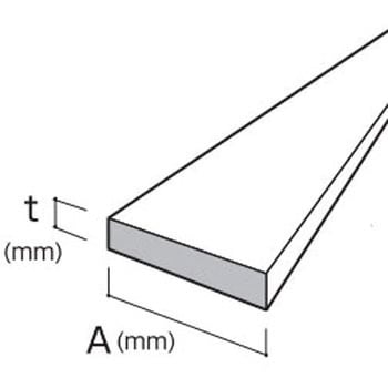 50x2000x3mm フラットバー(アルミ製/ 5本) エスコ