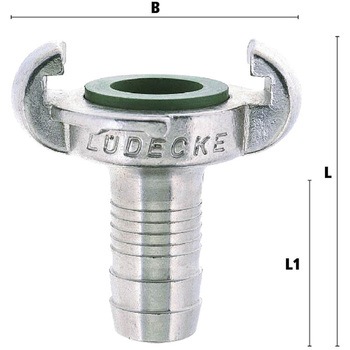 25.0mm ホースカップリング(ステンレス製) - エスコ