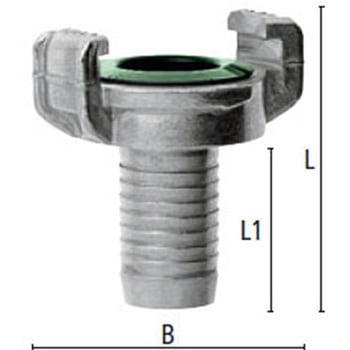 13mm 雄ねじクローカップリング(クロム鋼製) エスコ