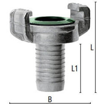 19mm 雄ねじクローカップリング(クロム鋼製) - エスコ