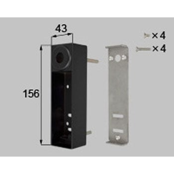 門扉PE型錠外座セット受側(両開き用) 新日軽(LIXIL)