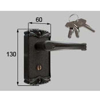門扉S型錠外部化粧座ハンドルセット(片開き・両開き掛側用) 新日軽(LIXIL)