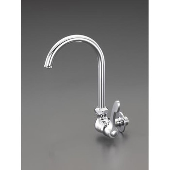 PJ1/2"  横形スワン水栓 エスコ