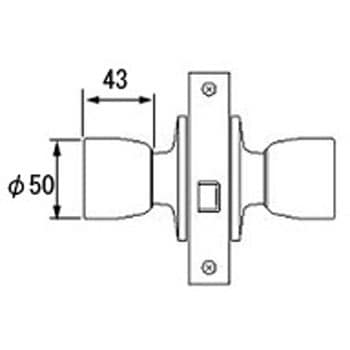 握り玉セット 両面空錠仕様 トステム(LIXIL)
