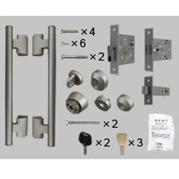 玄関セキュリティーサムターン付把手DN片開きH型バー内外同 TOSTEM(LIXIL)