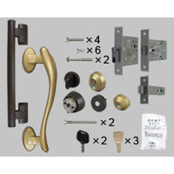 玄関セキュリティーサムターン付把手DN片開きK型カーブ内ダークR TOSTEM(LIXIL)