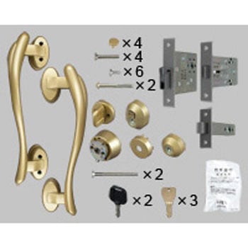 玄関セキュリティーサムターン付把手DN片開きK型カーブ内外同R TOSTEM(LIXIL)