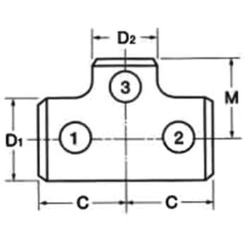 溶接異径チーズ(ステンレス製) - エスコ