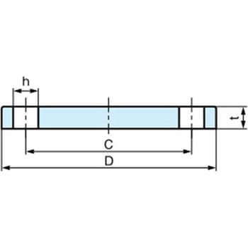 2・1/2"/10K 溶接閉止フランジ(ステンレス製) - エスコ