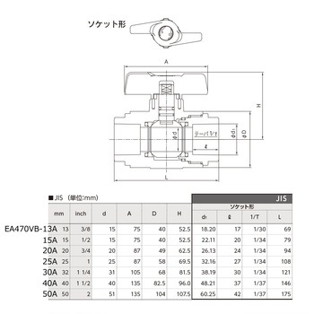 # 40 ボールバルブ(コンパクト型) エスコ