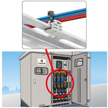 結束バンド用クリップベース(耐熱・耐候性/50個) エスコ