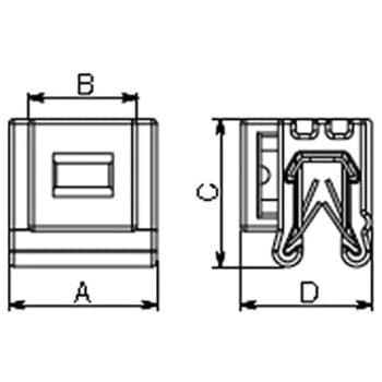 結束バンド用クリップベース(耐熱・耐候性/50個) エスコ