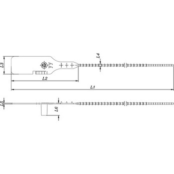 封印セキュリティタイ(100本/青) エスコ