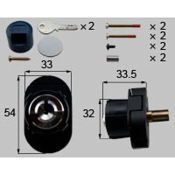 S8DL1520BR 防犯サムターン 新日軽(LIXIL) ブラック系色 R(右)仕様 普及タイプ   S8DL1520BR