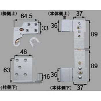 ピボット丁番標準アルミ扉用セット(右) TOSTEM(LIXIL)